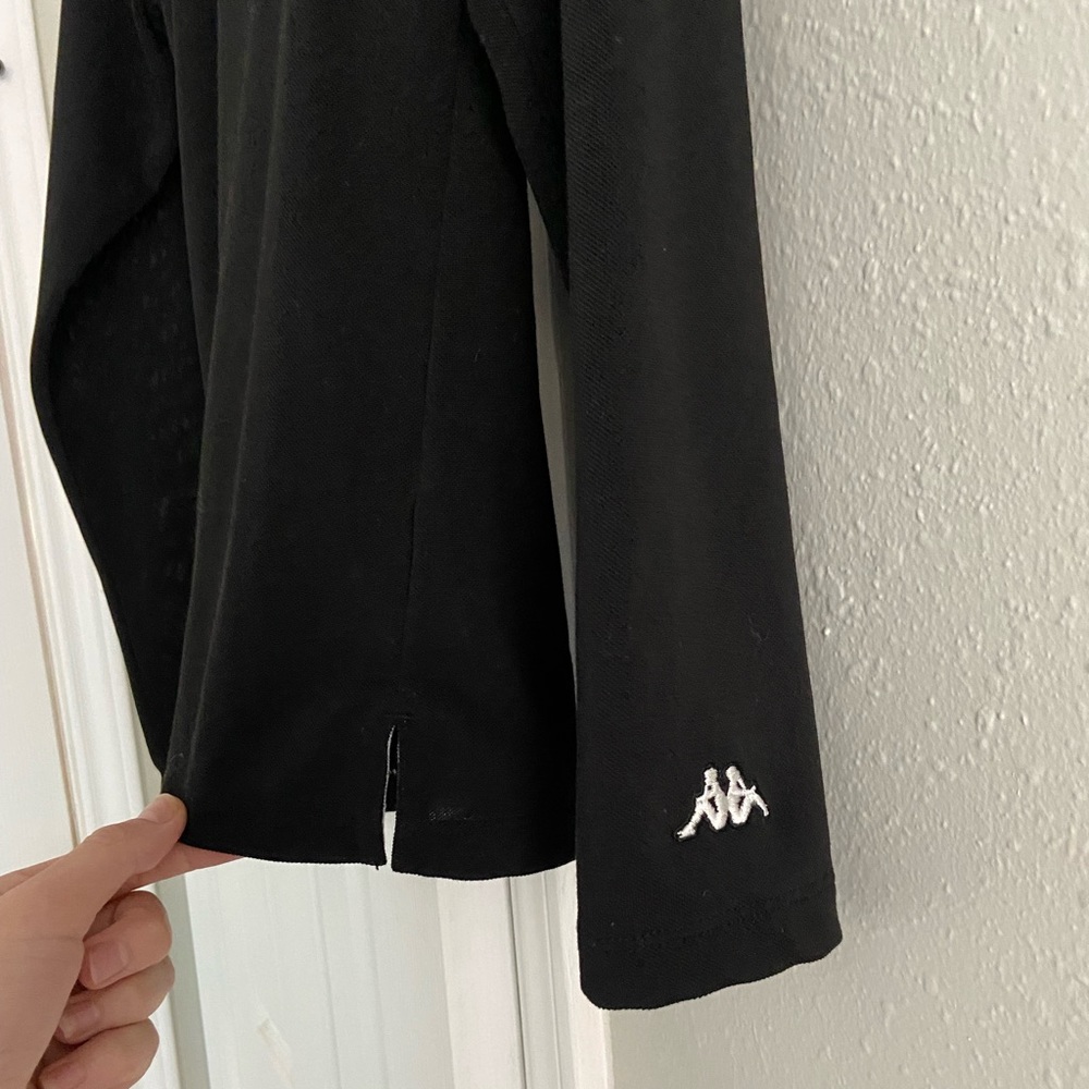 Black Kappa collared long sleeve shirt
